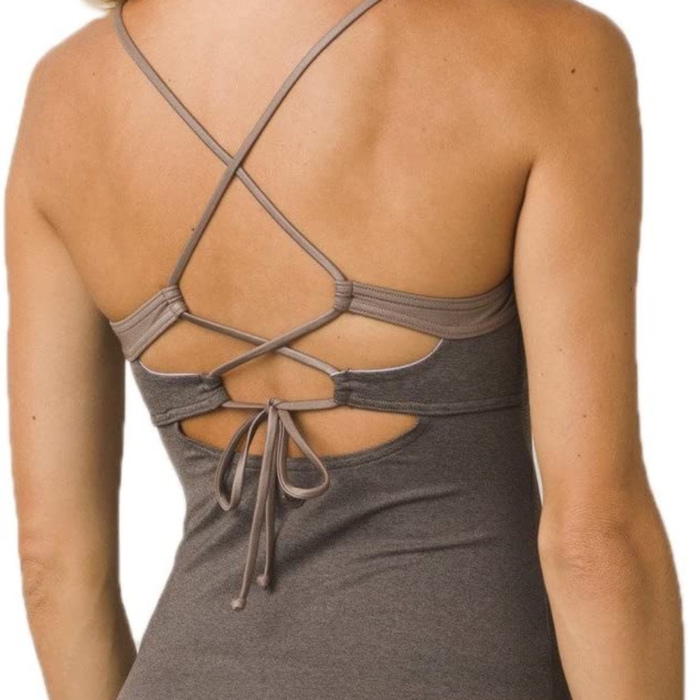 Prana Makoa Tankini Swim Top Muted Truffle Size M NWT